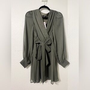 Elegant Olive Green Wrap Romper